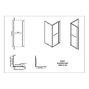 Cabina de dus Miscellaneous GRSF 80x 80x190 GUN GRAY