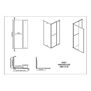 Cabina de dus Miscellaneous GRSF 80x100x200 Auriu periat