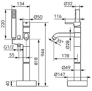 Baterie cada Ferro CIRICULUS gun metal BCK11FGM