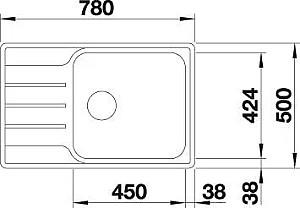 Chiuveta de bucatarie Blanco LEMIS XL6S-IF COMPACT (525111)
