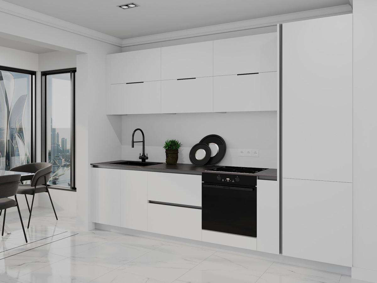 Set mobila bucatarie Bayro Monti Cucine 3 m White