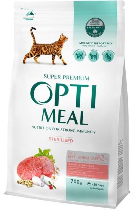 Hrana uscata pentru pisici Optimeal Adult Cat Sterilised Turkey & Oats 700g