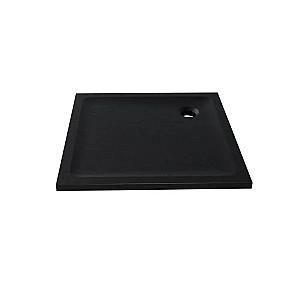 Cadita de dus New Trendy Mild Stone Rectangular Black 90x90x4.5mm B-0584