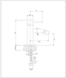 Baterie pentru bideu Omnires Y Brushed Nickel Y1220NI
