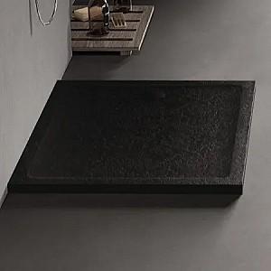 Cadita de dus New Trendy Mild Stone Rectangular Black 110x80x4.5mm B-0592