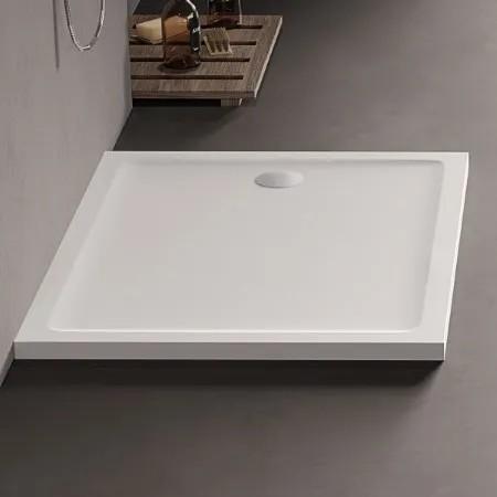 Cadita de dus New Trendy Mild Rectangular White 100x80x4.5mm B-0633