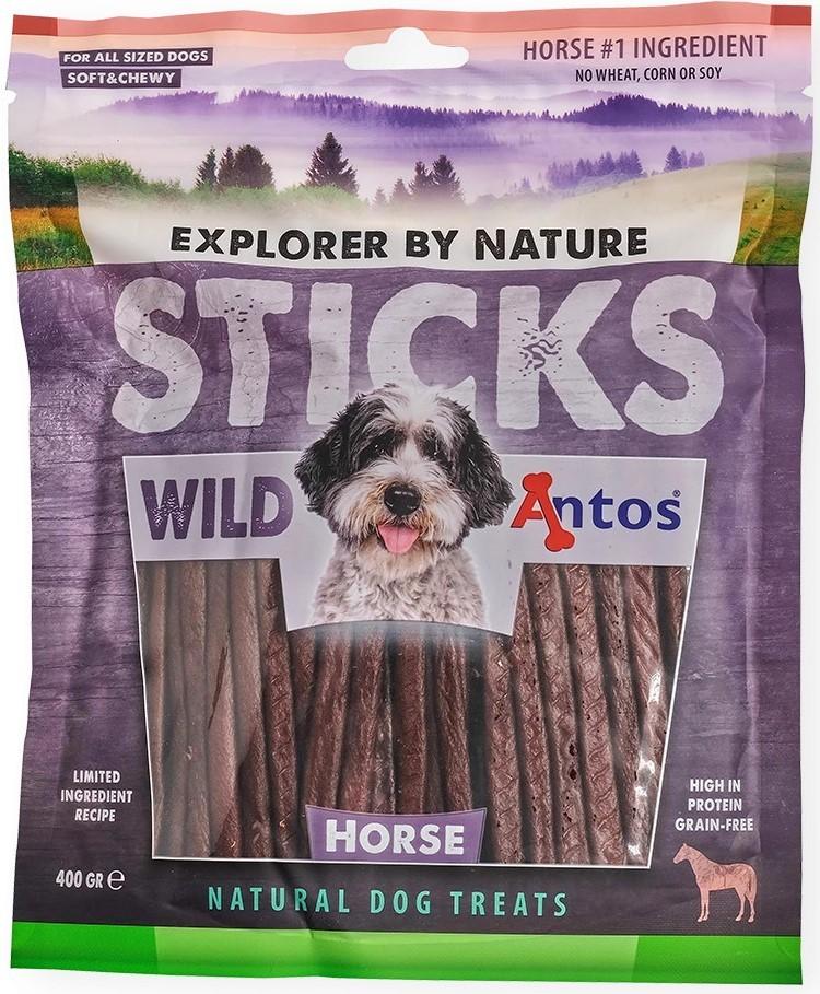 Snackuri pentru caini Antos Wild Sticks Horse 400g