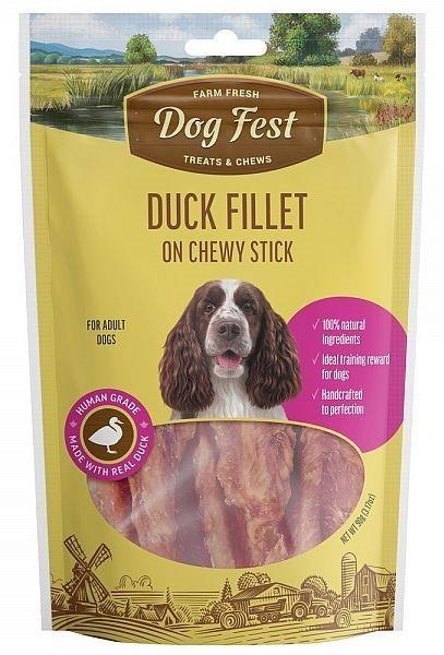 Snackuri pentru caini Dog Fest Duck Fillet on Chewy Stick 500g