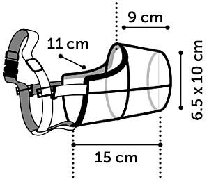 Botnita Flamingo Muzzle Silas XXL Black