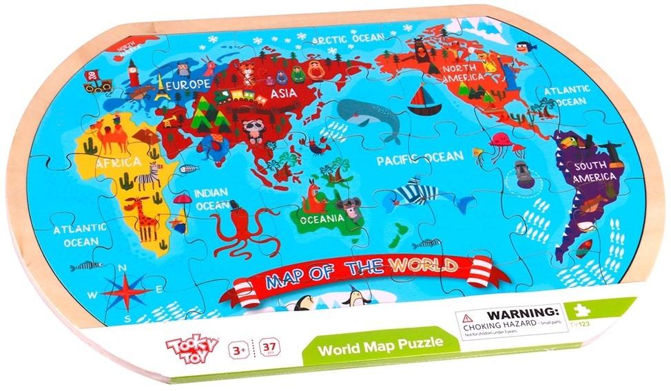 Puzzle Tooky Toy Map Of The World (TY123)