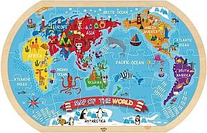 Puzzle Tooky Toy Map Of The World (TY123)