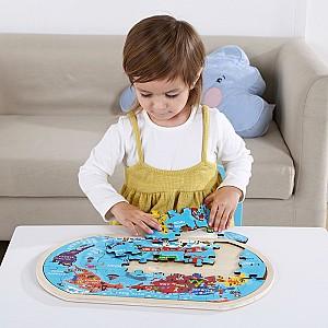 Puzzle Tooky Toy Map Of The World (TY123)
