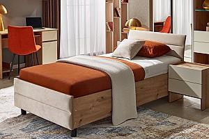 Pat copii Ambianta Kosmo Star 0.9 m Artisan (Bej) / Bej + Saltea Salt Confort Clasic 90x200