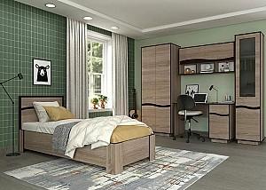Pat copii Yasen Geneva 0.8 m Somona Trufel / Wenge Magic + Saltea Salt Confort Clasic 80x200