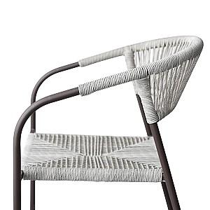 Scaun terasa DP Monte Grey + Dark Brown Legs