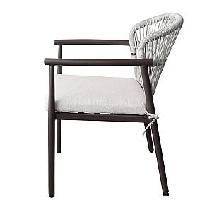 Scaun terasa DP Luzia Grey + Dark Brown Legs