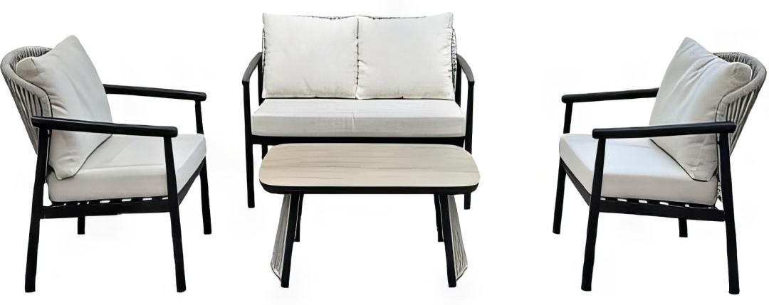 Set mobila de gradina DP Eden Grey + Dark Brown Legs