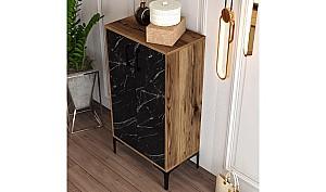 Dulap pentru incaltaminte Trendy Prag - Nuc/Marmura Neagra