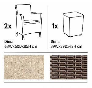 Set mobila de gradina Keter Trenton Cappucino (57681)