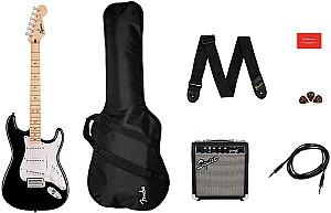 Chitara electrica Fender Squier Sonic Stratocaster Pack Black