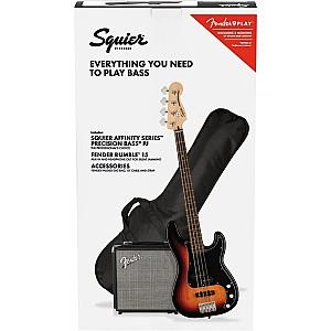 Chitara bass electrica Fender Bass Squier Affinity Series Precision PJ LF Pack