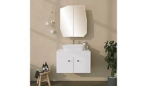 Dulap de baie Trendy Cuart Alb