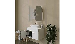 Dulap de baie Trendy Cuart Alb