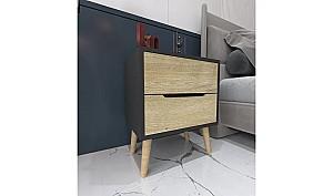 Noptiera Trendy Flora Anthracite/Sapphire Oak