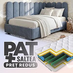 Pat copii Aurus Lumi 90x200 + Saltea Salt Confort Clasic 90x200