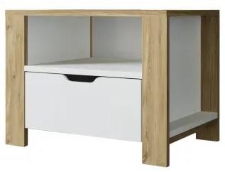 Noptiera Trendy Nisan 1600-025 Alb/Maro