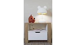 Noptiera Trendy Nisan 1600-025 Alb/Maro