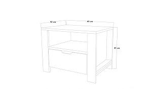 Noptiera Trendy Duru 1600-35 White