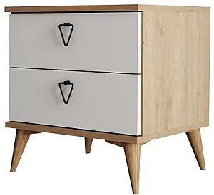 Noptiera Trendy Versa Stejar/Alb