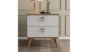Noptiera Trendy Versa Stejar/Alb