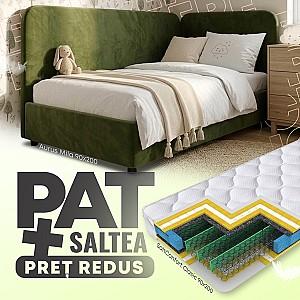 Pat copii Aurus Mila 90x200 + Saltea Salt Confort Clasic 90x200