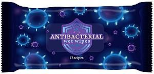 Servetele umede Go Bliss Antibacterial 12 buc
