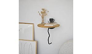 Raft de perete Trendy Leu Negru/Stejar