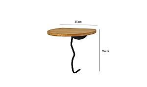 Raft de perete Trendy Leu Negru/Stejar