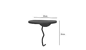 Raft de perete Trendy Leu Negru/Antracit