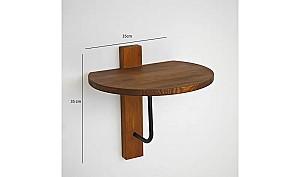 Raft de perete Trendy Reve Castan/Negru