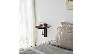Raft de perete Trendy Reve Negru/Nuc