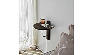 Raft de perete Trendy Reve Negru/Nuc