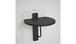 Raft de perete Trendy Reve Antracit/Negru