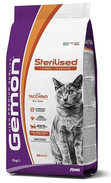 Hrana uscata pentru pisici Gemon CAT STERILISED Turkey 2kg