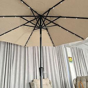 Umbrela VLM 0431112 Bej cu iluminare 2.7m