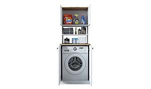 Dulap de baie Trendy KD102 - 2160 Alb/Nuc