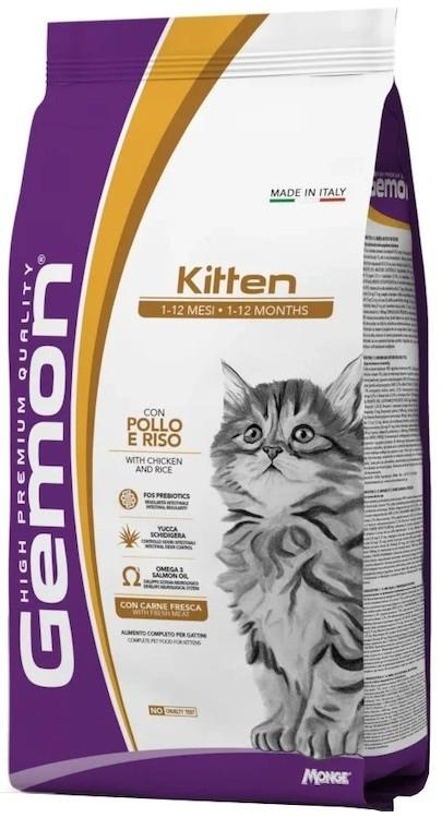 Hrana uscata pentru pisici Gemon Kitten Chicken/Rice 2kg