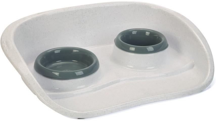 Bol de hrana pentru pisici Beeztees Double Blue (650225)
