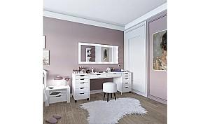 Masa de machiaj Trendy Duru 1600-55 Alb