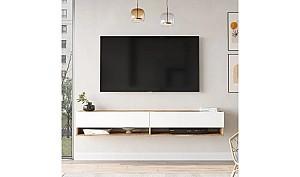 Tumba pentru televizor Trendy FR9-AW Pin Atlantic/Alb